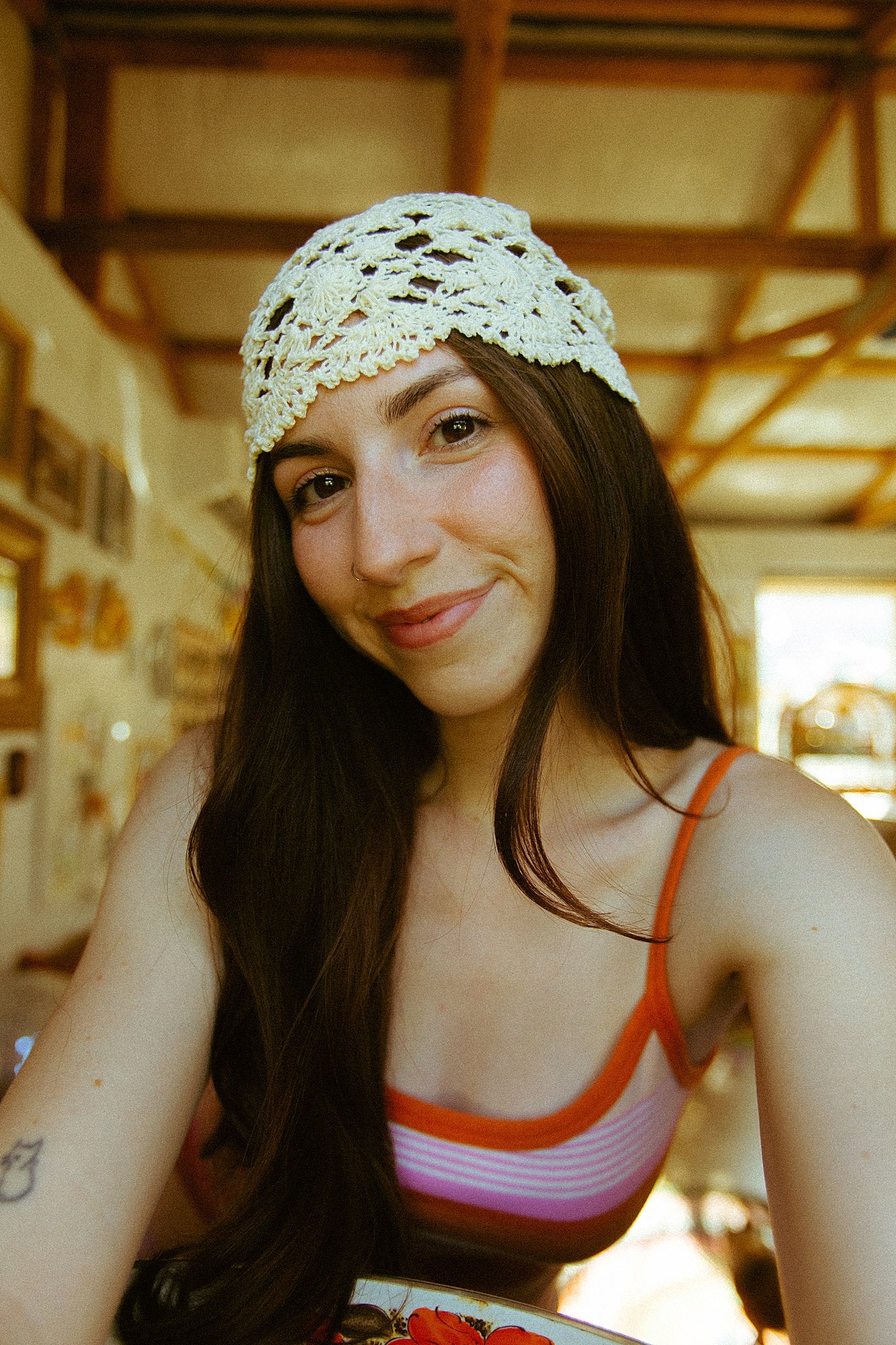 Crochet Lace Beanie