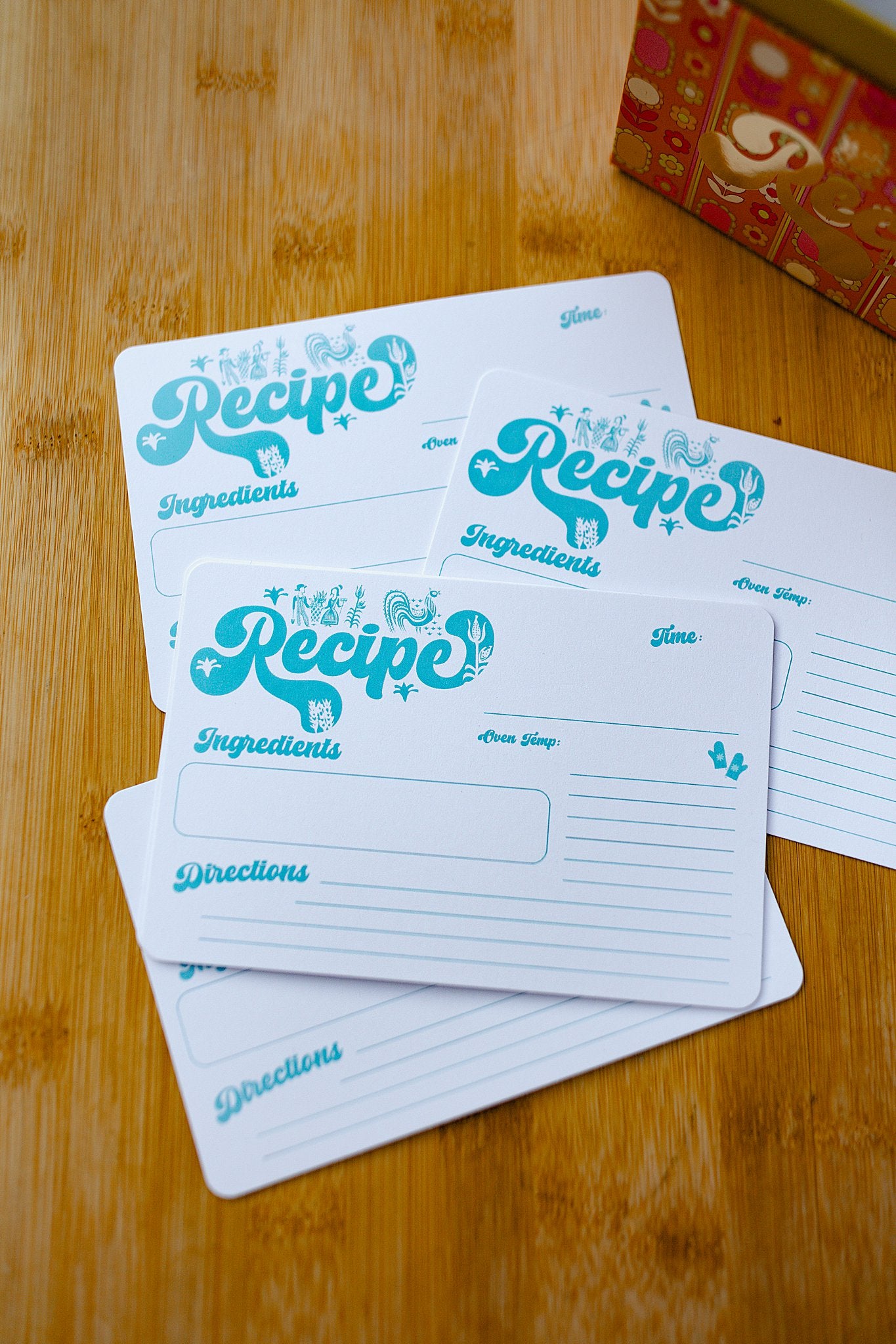 Retro Recipe Card Farmer (12 Pack)