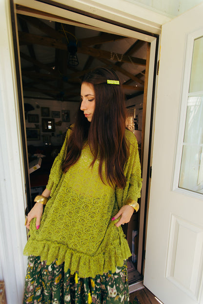 Granny's Ruffle Tunic Matcha