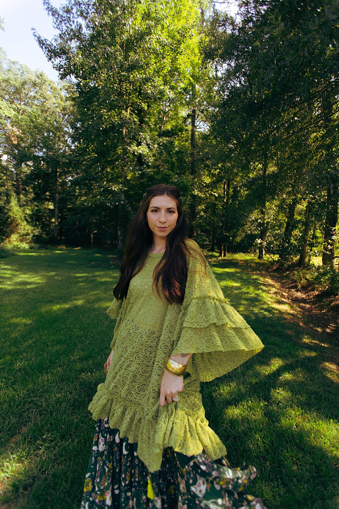 Granny's Ruffle Tunic Matcha