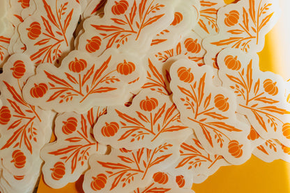 Pumpkin Clear Sticker