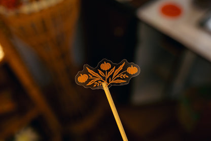 Pumpkin Clear Sticker