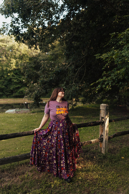 Celestial Cat Skirt Purple