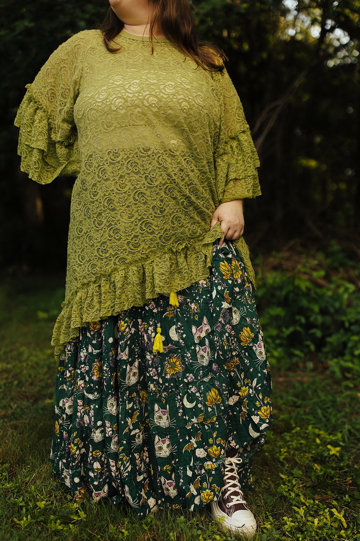 Granny's Ruffle Tunic Matcha