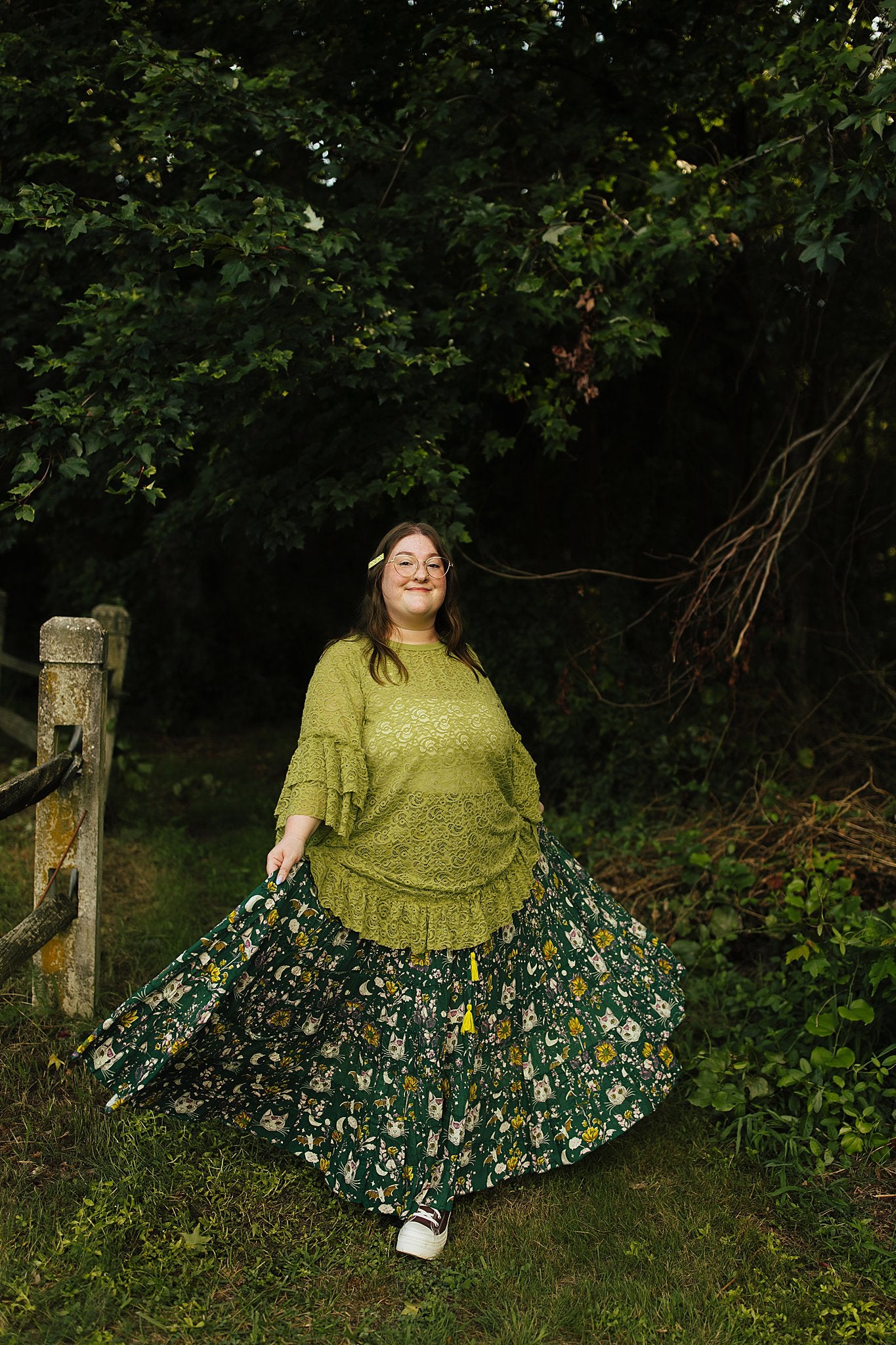Granny's Ruffle Tunic Matcha