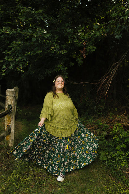 Granny's Ruffle Tunic Matcha