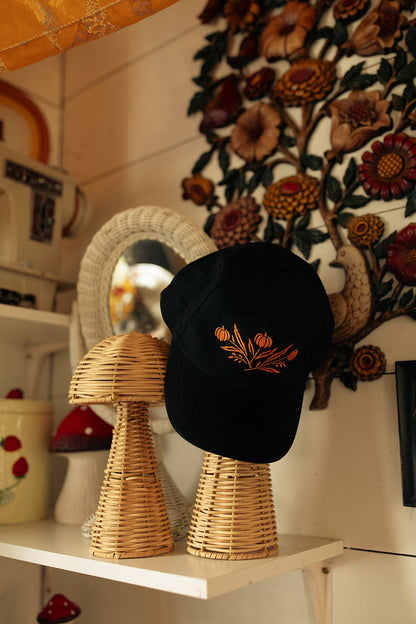 Retro Pumpkin Embroidered Cap