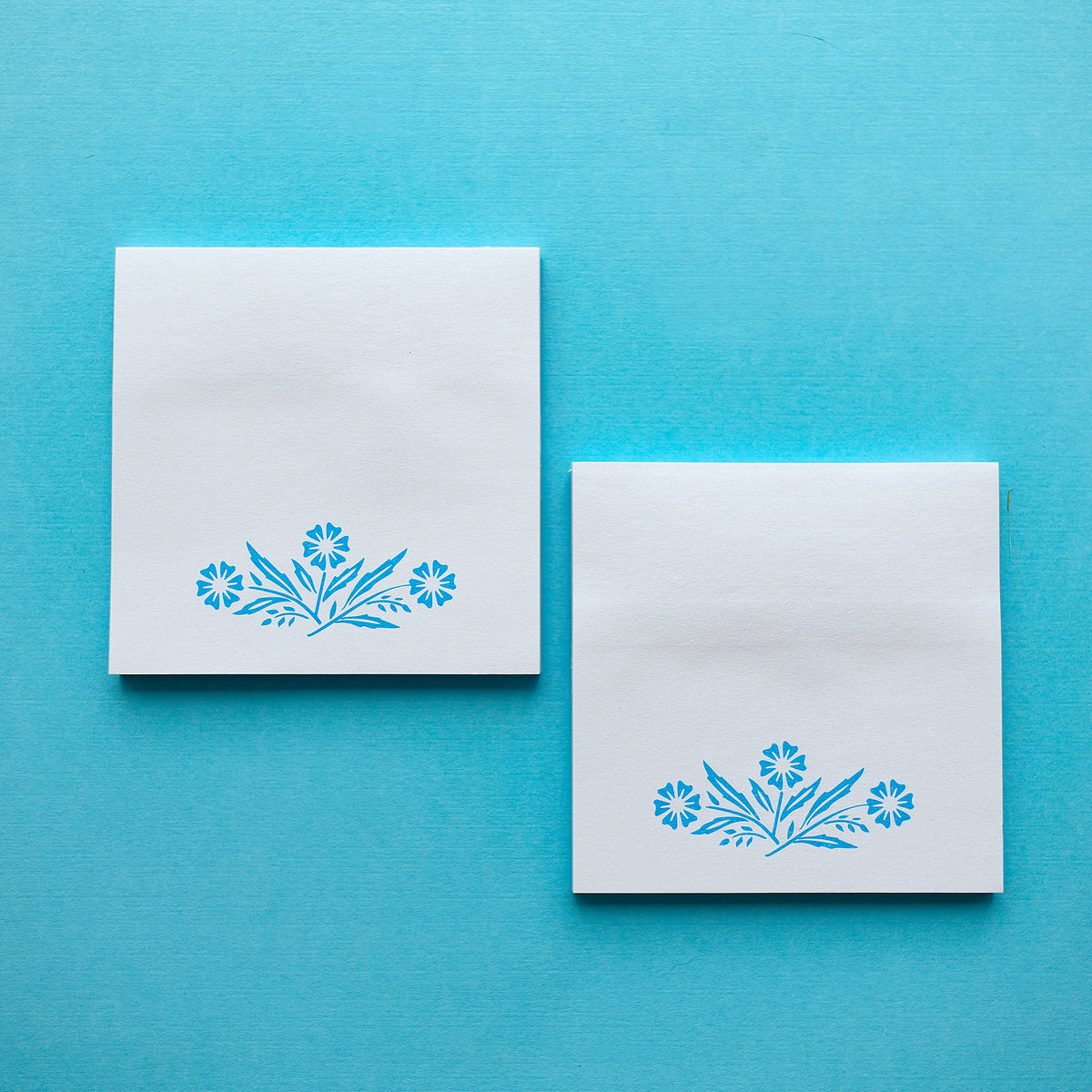 Blue Floral Sticky Notepad