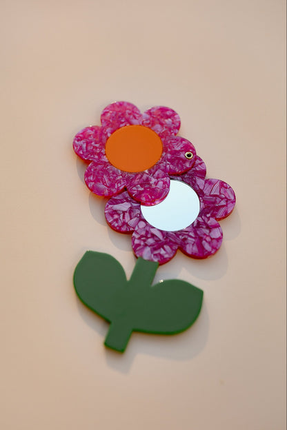 Flower Power Pocket Mirror