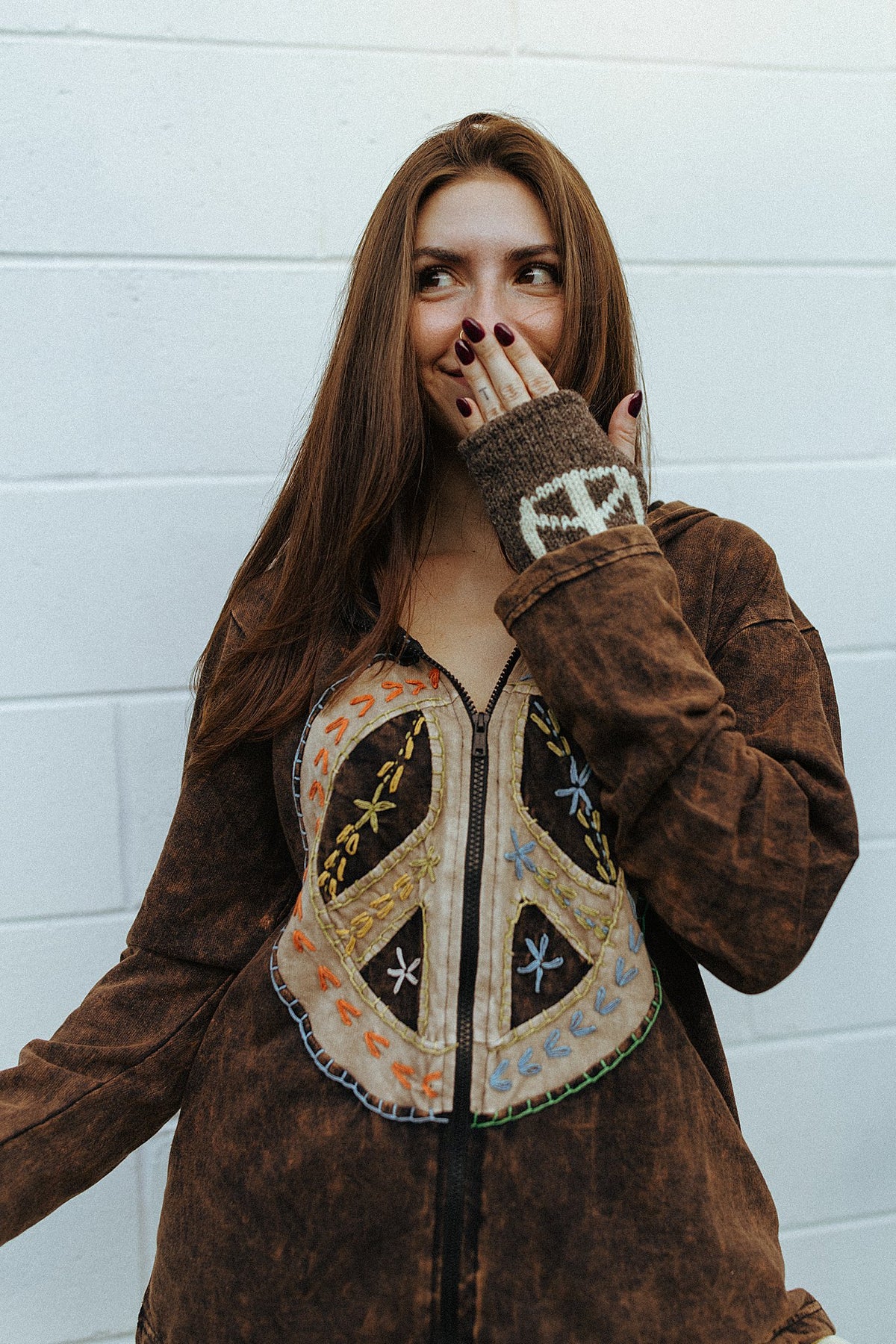Peace Sign Patch Jacket