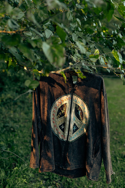 Peace Sign Patch Jacket