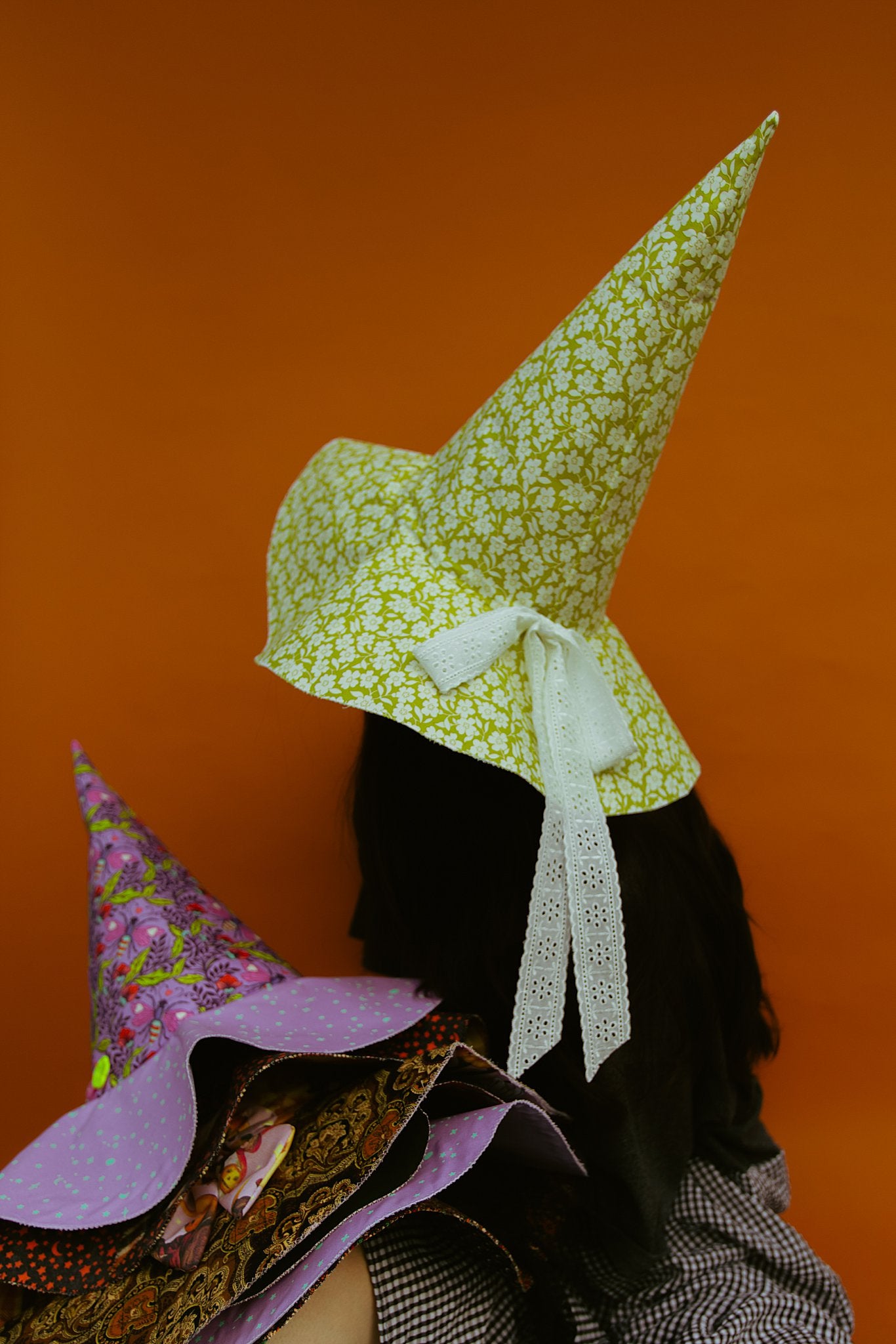 Witch Hat Green Floral