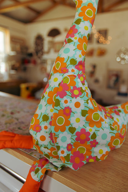 Flower Power Goose Stuffy Handmade