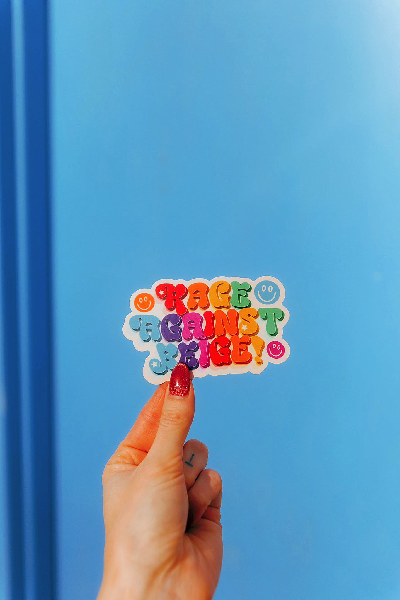 Rage Against Beige Vinyl Sticker