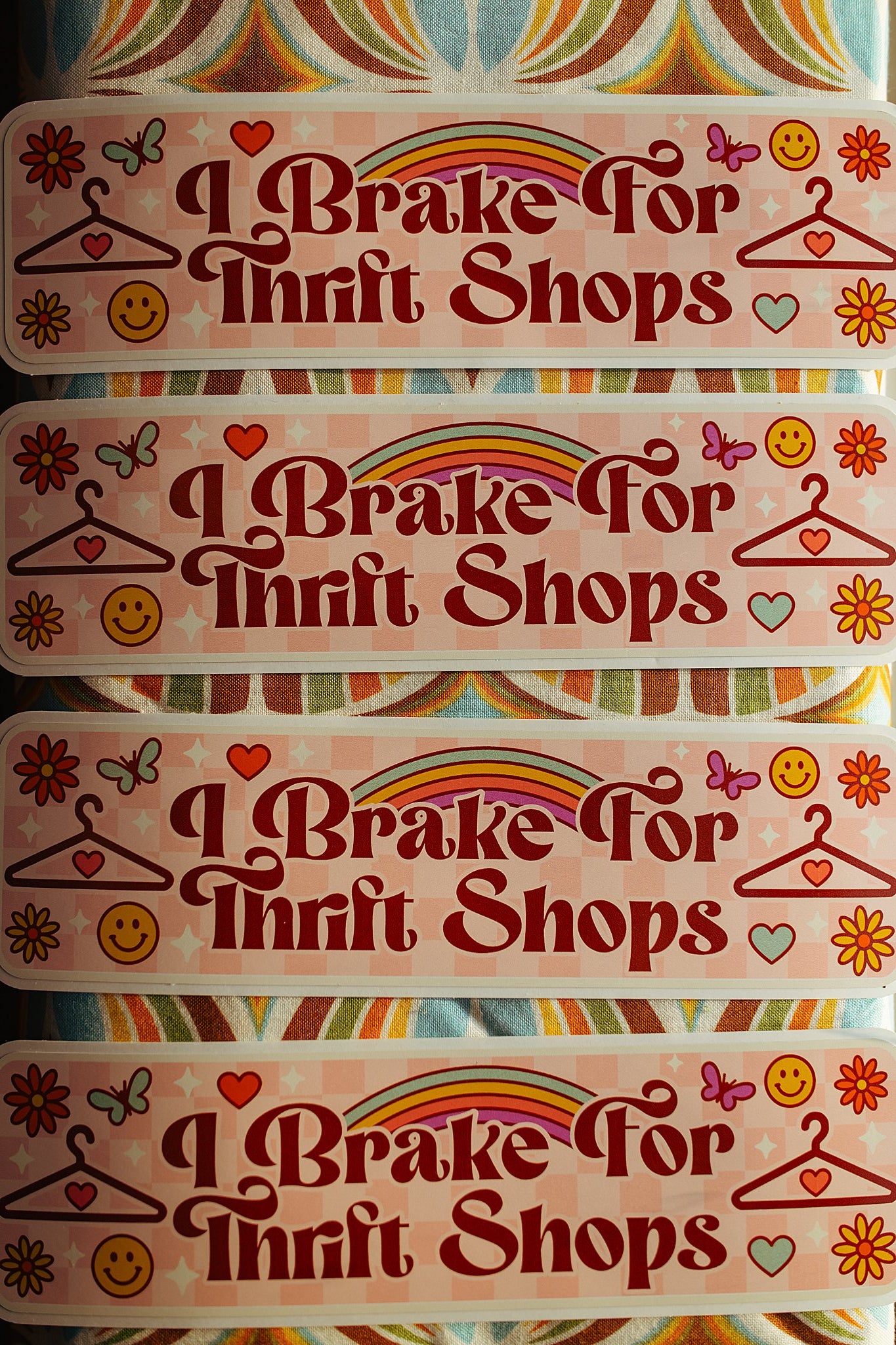 I Brake for Thrift Shops Bumper Sticker