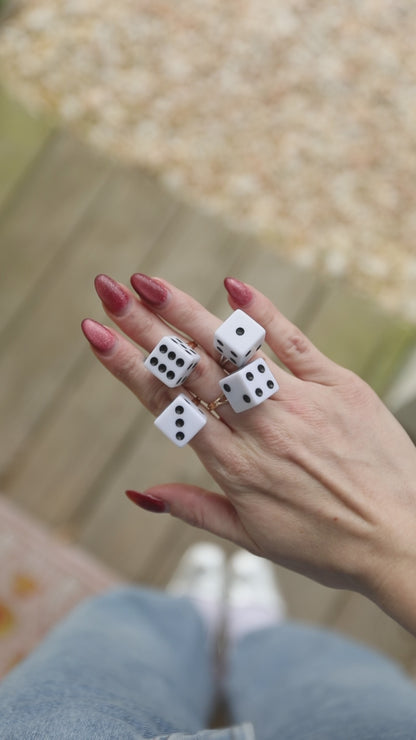Dice Adjustable Ring (set of 2 custom!)