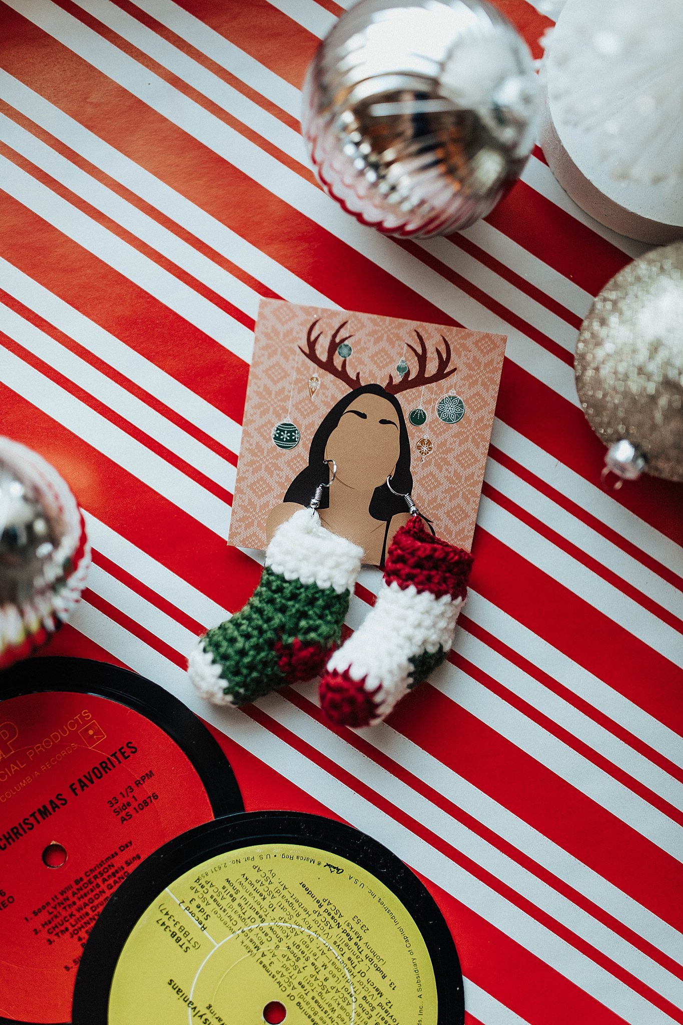 Christmas Stocking Crochet Earrings