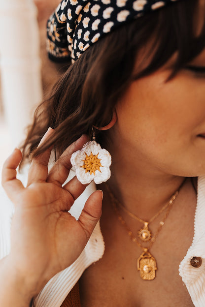 Daisy Crochet Earrings