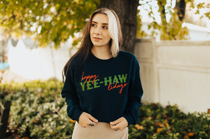 Yee-hawlidays Navy Sweatshirt