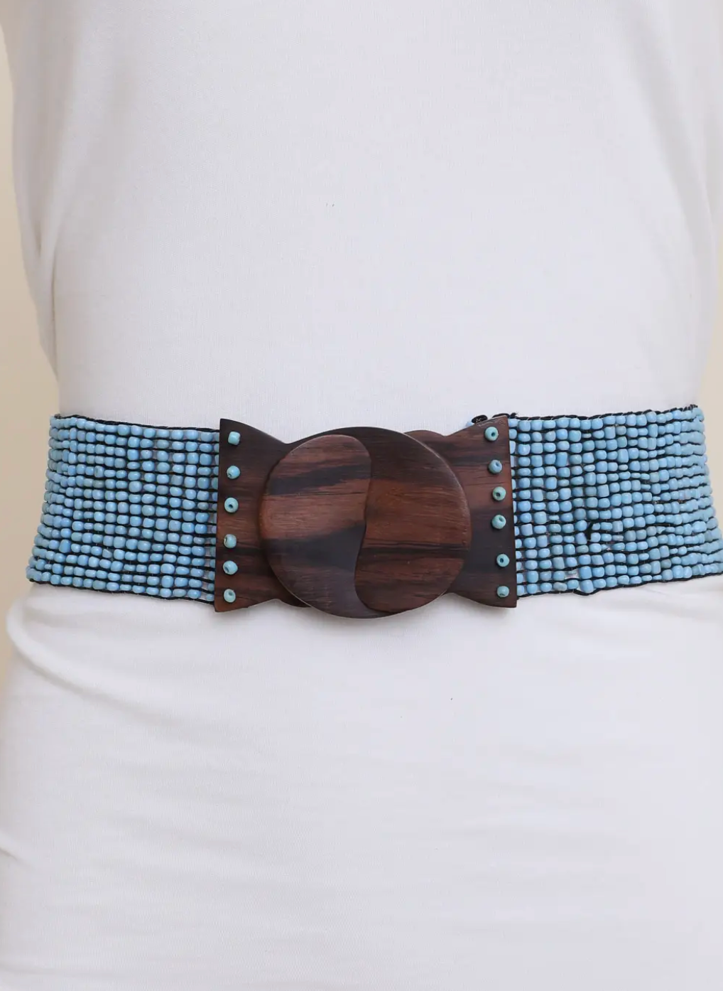 Colorful Beaded Belt Turquoise
